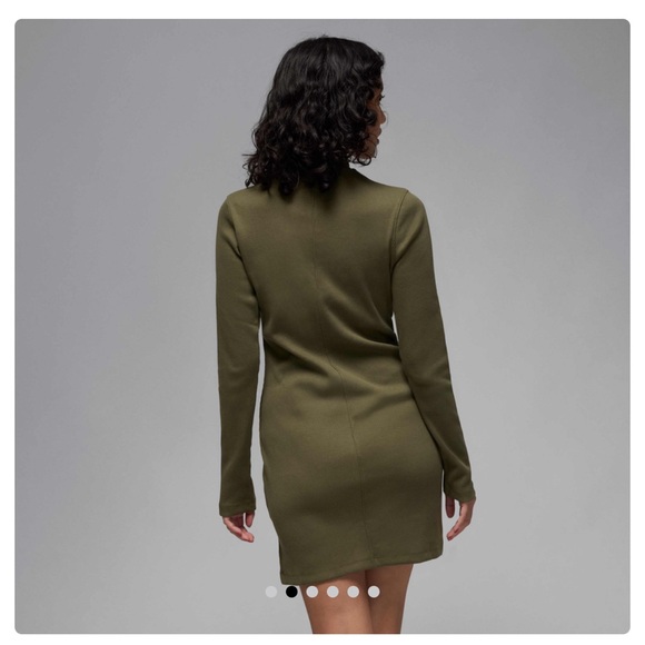 Jordan, 1/2 Zip Long Sleeve Knit Dress, Olive, Small, NWT! - Picture 2 of 7